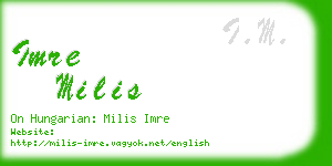 imre milis business card